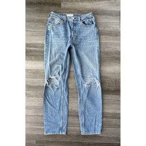 Free People We The Free Straight Leg Jeans Size 27 Medium Wash Soft Modal A1